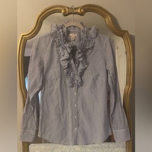 Thin, cotton, striped blouse. Gently used.